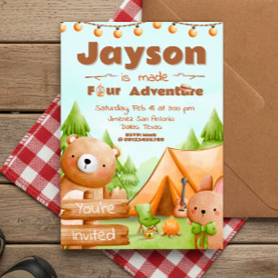 Made Four Adventure - Camping Einladung