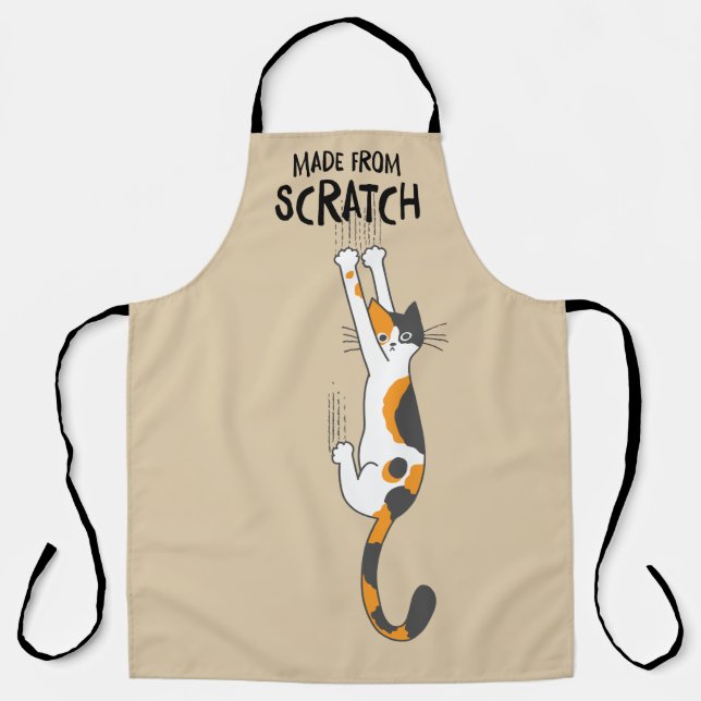 Made from Scratch Funny Calico Cat auf Schürze (Vorderseite)
