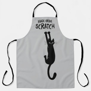 Made from Scratch Funny Cat Hanging on Schürze