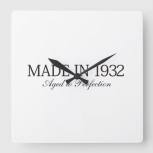 Made in 1932 quadratische wanduhr