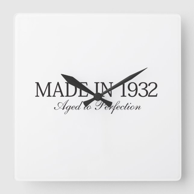 Made in 1932 quadratische wanduhr (Vorderseite)