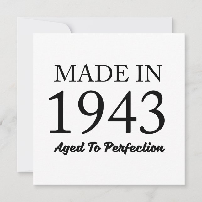 Made in 1943 karte (Vorderseite)