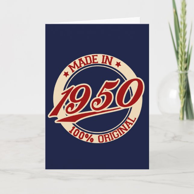 Made in 1950 karte (Vorderseite)