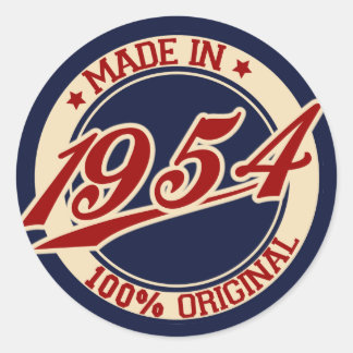 Made in 1954 runder aufkleber