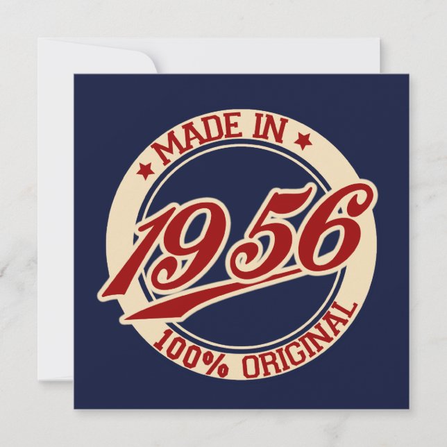 Made in 1956 karte (Vorderseite)