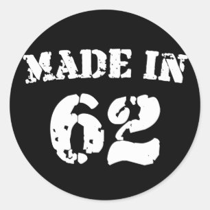 Made in 1962 runder aufkleber