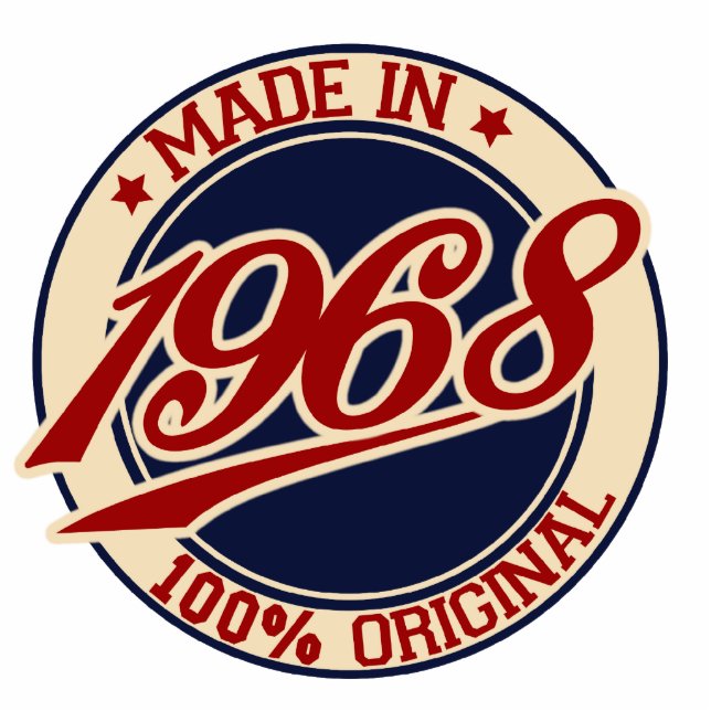 Made in 1968 freistehende fotoskulptur  (Vorne)