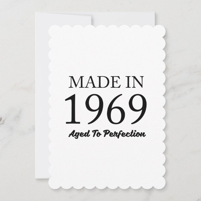 Made in 1969 karte (Vorderseite)