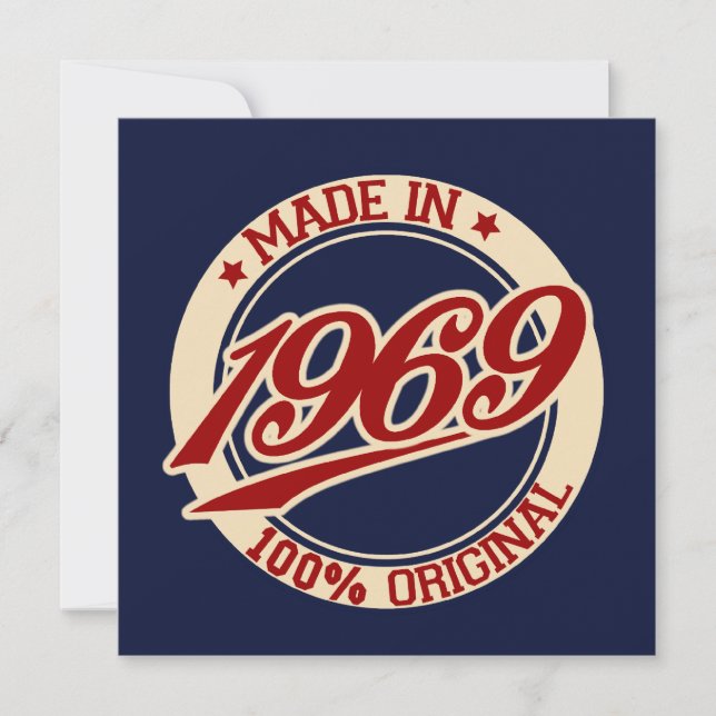 Made in 1969 karte (Vorderseite)