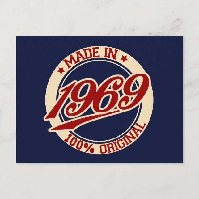 Made in 1969 postkarte (Vorderseite)