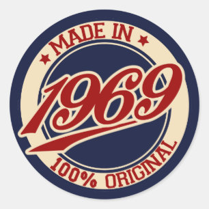 Made in 1969 runder aufkleber