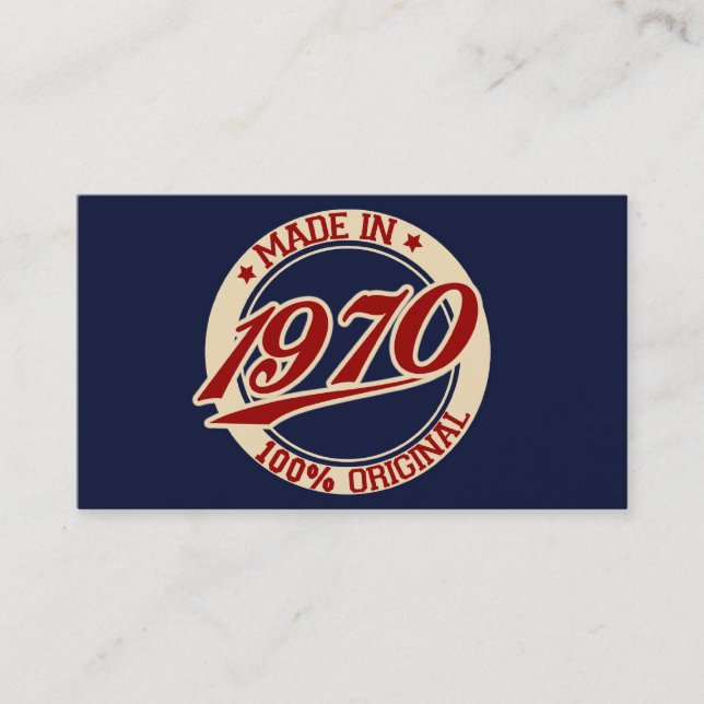 Made In 1970 Visitenkarte (Vorderseite)