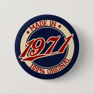 Made in 1971 button