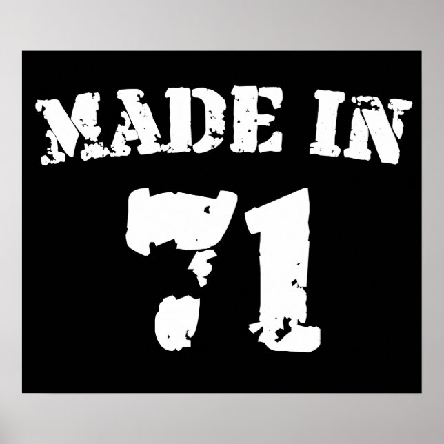 Made In 1971 Poster (Vorne)