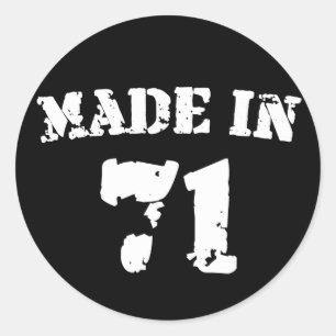 Made in 1971 runder aufkleber