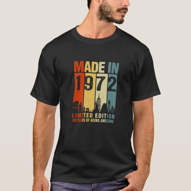 Made in 1972 Limited Edition 50 Jahre Awe T-Shirt (Vorderseite)