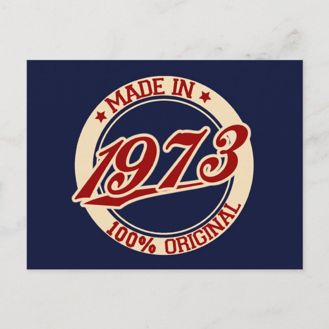 Made in 1973 postkarte (Vorderseite)
