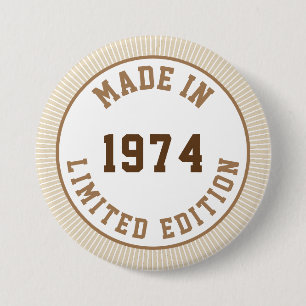 Made in 1974 button