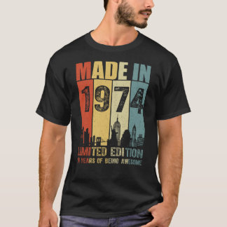 Made in 1974 Limited Edition 51 Years T-Shirt