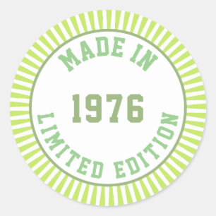 Made in 1976 runder aufkleber