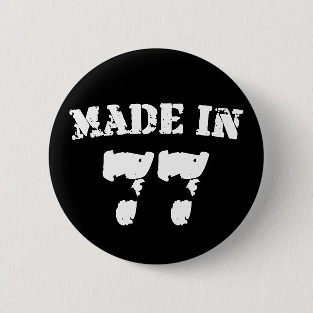 Made in 1977 button (Vorderseite)