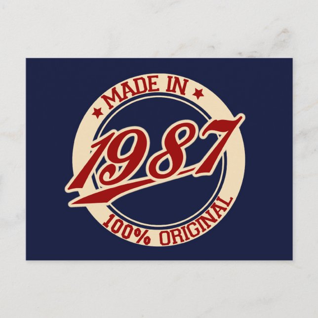 Made in 1987 postkarte (Vorderseite)