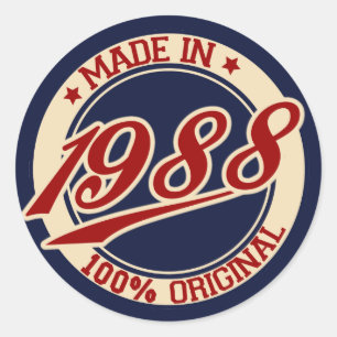 Made in 1988 runder aufkleber