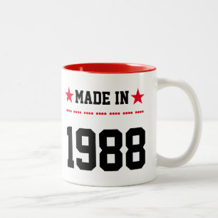 Made in 1988 zweifarbige tasse