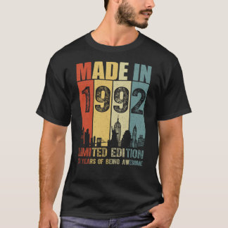 Made in 1992 Limited Edition 33 Years T-Shirt
