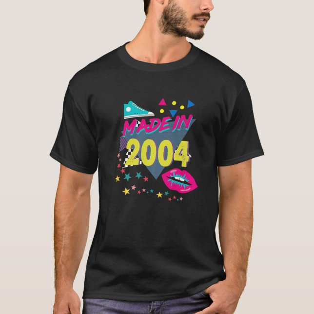 Made In 2004 18Th Birthday 80S 90S 1990S 1980S Nos T-Shirt (Vorderseite)