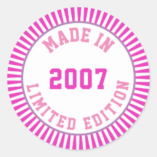 Made in 2007 runder aufkleber