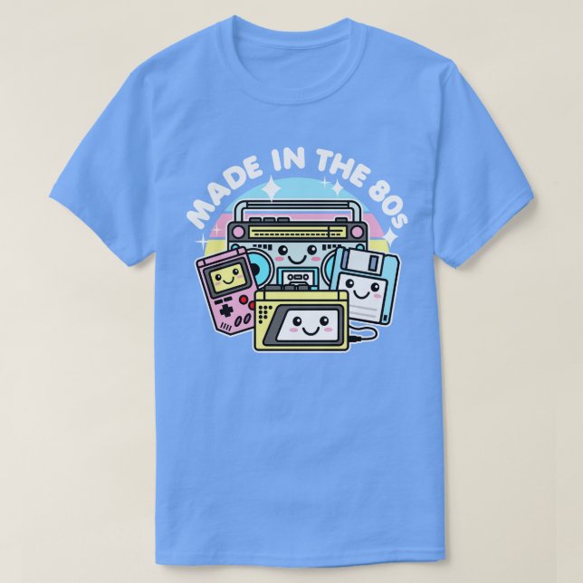 Made in 80er Niedlich Kawaii Art T-Shirt (Design vorne)