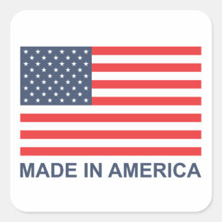 Made in America Quadratischer Aufkleber