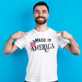 Made in America Red white and blue adle T-Shirt