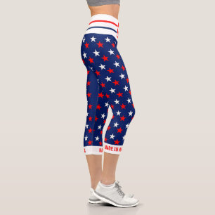 Made in America US Flagge Capri Leggings