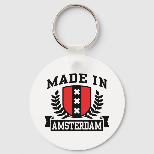 Made in Amsterdam Schlüsselanhänger (Vorderseite)