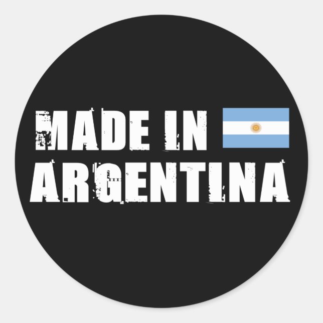 Made in Argentinien Runder Aufkleber (Vorderseite)