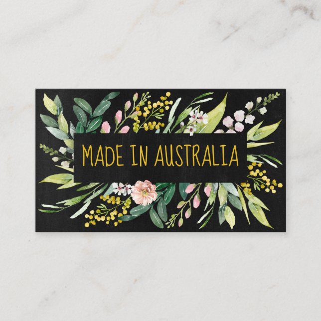 Made in Australia National Blume Visitenkarte (Vorderseite)