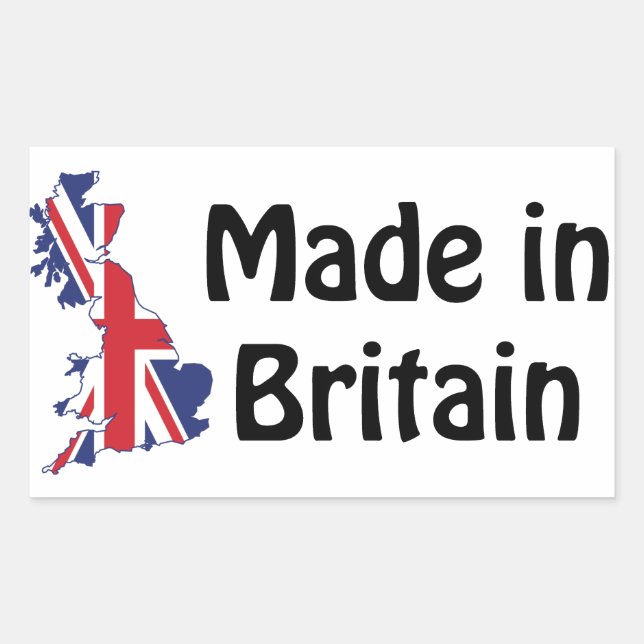 Made in Britain Rechteckiger Aufkleber (Vorderseite)