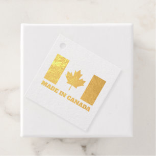 Made in Canada custom Foil Favor Tags mit Flag