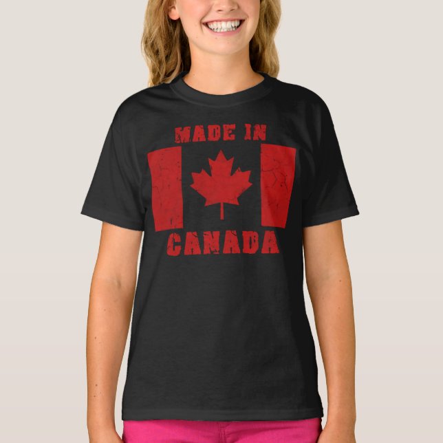 "Made in Canada" Mutterschaft T-Shirt (Vorderseite)