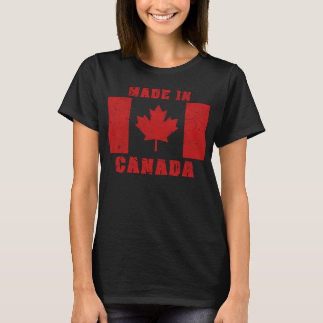 "Made in Canada" Mutterschaft T-Shirt (Vorderseite)