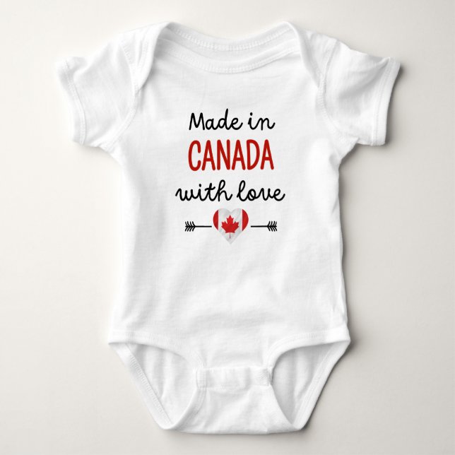Made in Canada with Liebe Niedlich Baby Strampler (Vorderseite)