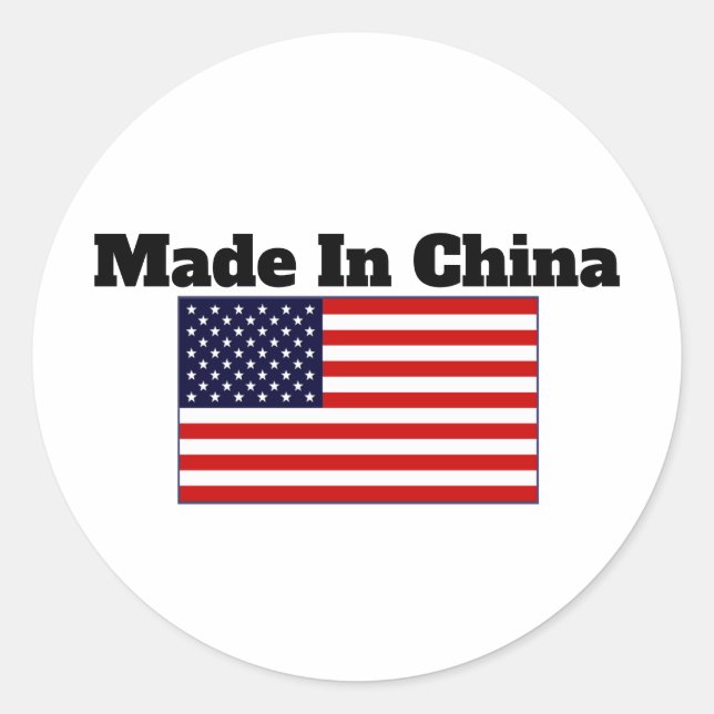 Made in China USA Aufkleber (Vorderseite)