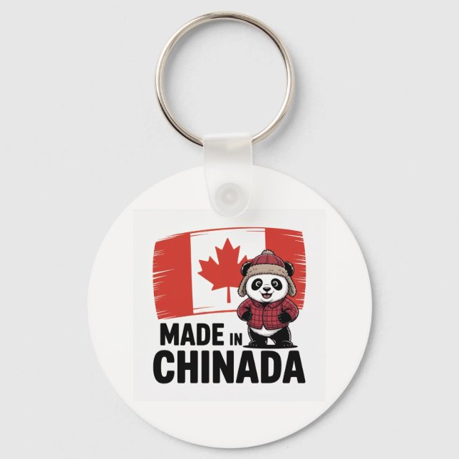 Made in Chinada Panda – Chinese Canadian Schlüsselanhänger (Vorderseite)