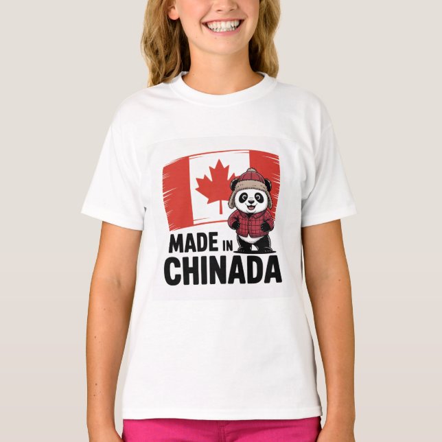 Made in Chinada Panda - Chinese Canadian T-Shirt (Vorderseite)