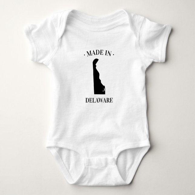 Made in Delaware DE Baby Bodysuit Strampler (Vorderseite)