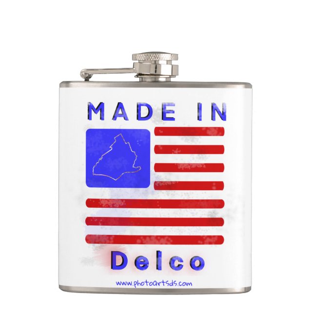 Made in Delco Flachmann (Vorderseite)