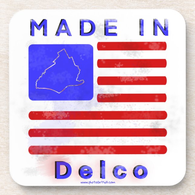 Made in Delco Getränkeuntersetzer (Vorderseite)
