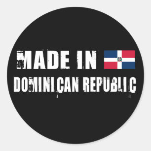 Made in der Dominikanischen Republik Runder Aufkleber